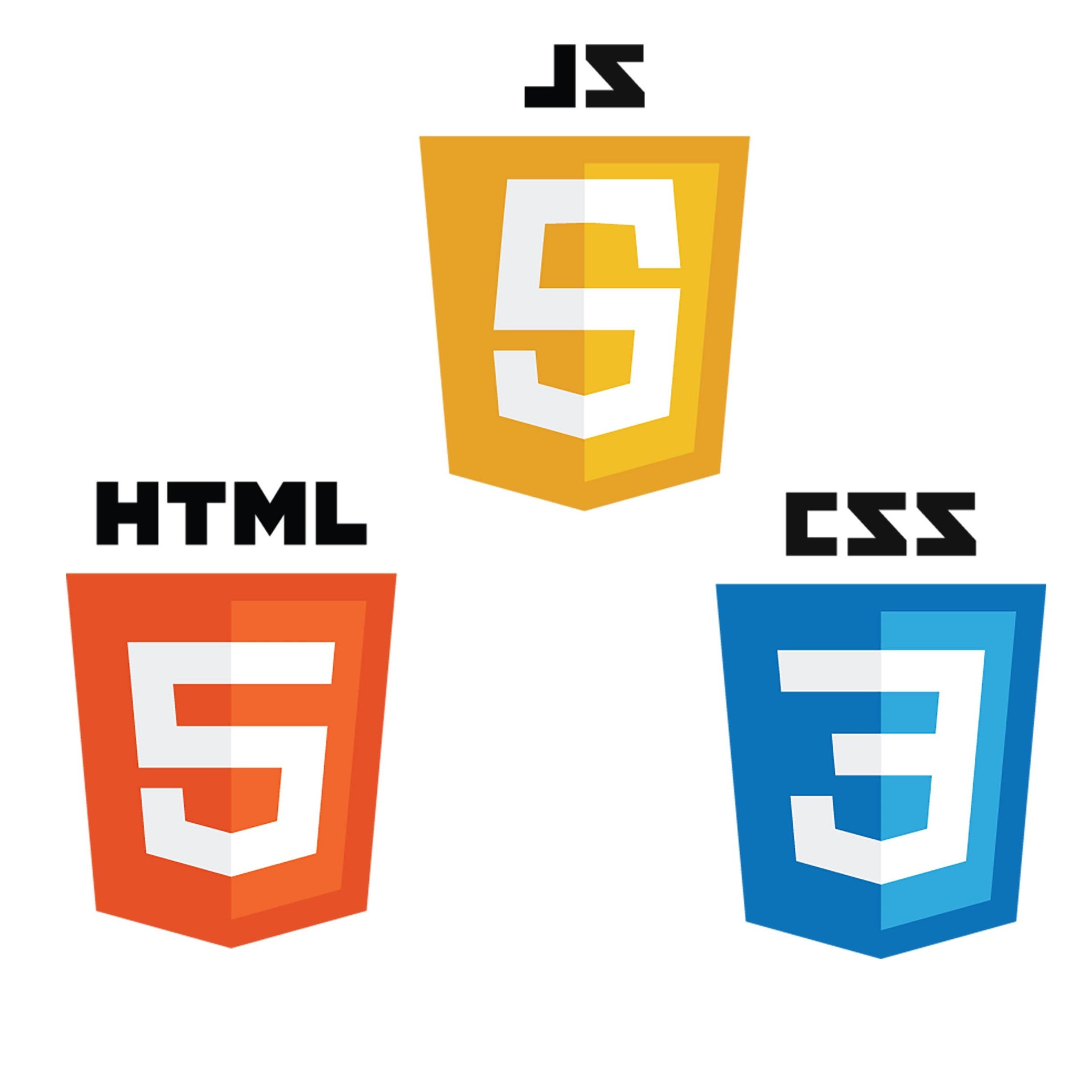 HTML CSS and JS logos